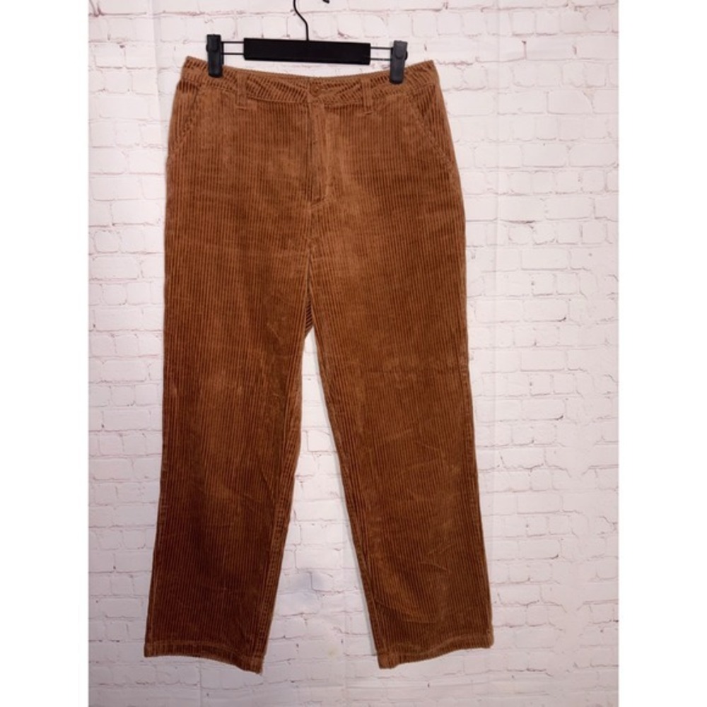 Brixton Brown Victory Corduroy Straight Leg Pants 27 Wide Wale Trousers Caramel - Picture 4 of 7